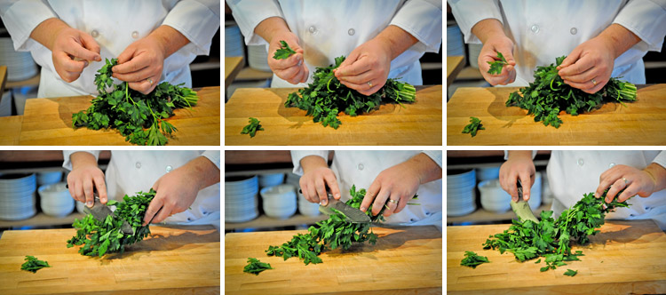 How to Mince Parsley - Step One