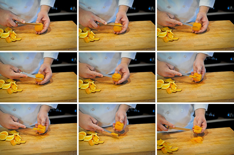 How to Slice Citrus Supremes (Orange Segments) - Step Two
