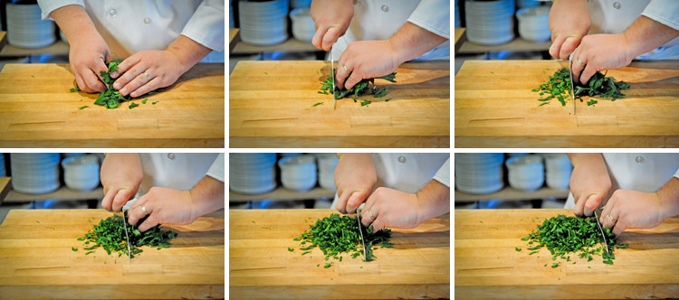 How to Mince Parsley - Step Two