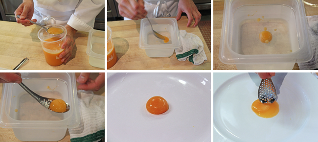 Cantaloupe Caviar and Ionic Spherification Step #8