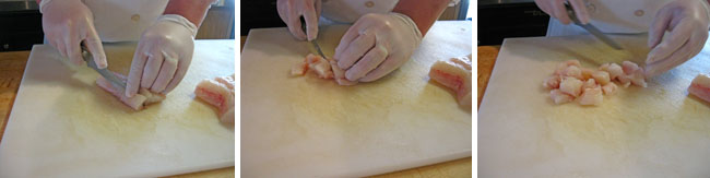 Halibut Ceviche - Step One