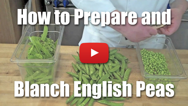 How to Prepare and Blanch English Peas - Video Technique