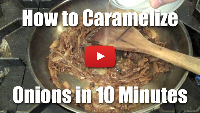 How to Caramelize Onions in 10 Minutes or Less - Short Video