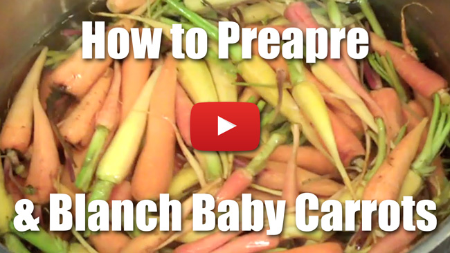 How to Peel and Blanch Baby Carrots - Video Technique