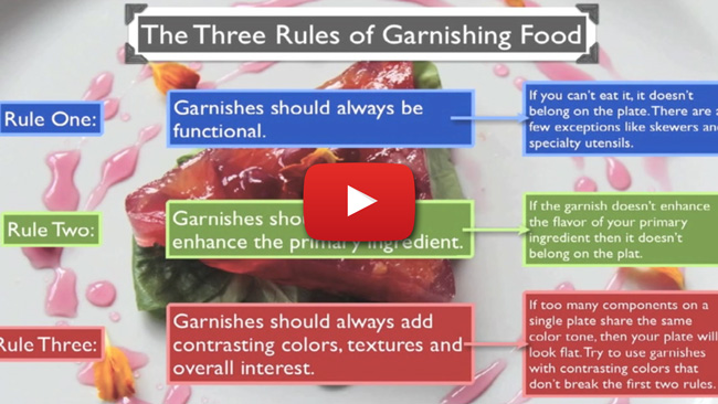 How to Garnish and Present Food - Video