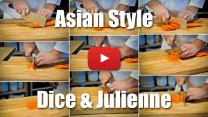 Asian Style Dice and Julienne - How to Video Technique